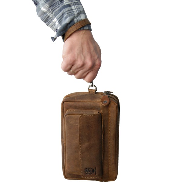 Herrentasche SCHLÜTER aus braunem Weideland-Leder Herrentasche SCHLÜTER aus braunem Weideland-Leder