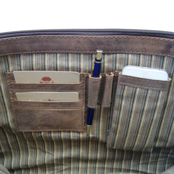 Aktenmappe BRAHE aus braunem Leder Aktenmappe BRAHE aus braunem Leder