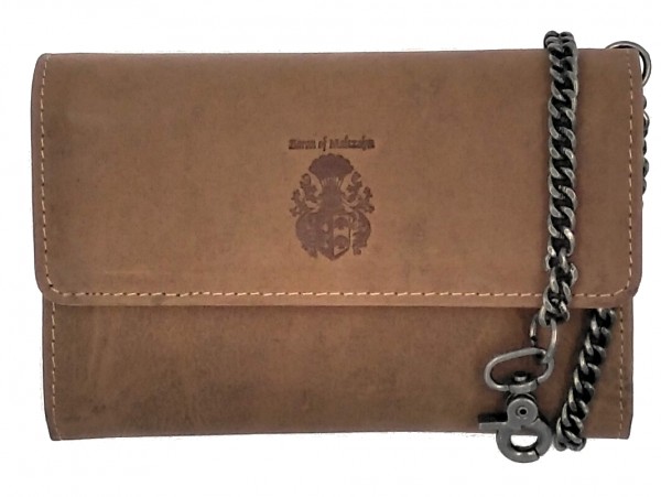 Kettenbörse HOESCH braunem Leder Kettenbörse HOESCH braunem Leder