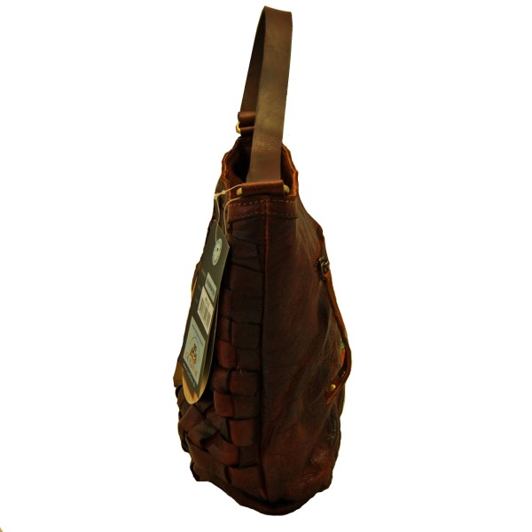 LandLeder Damen-Schultertasche WIEN aus geflochtenem Leder LandLeder Damen-Schultertasche WIEN aus geflochtenem Leder