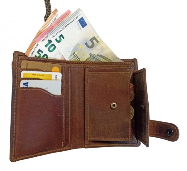 Portemonnaie BLOOMBERG 2 aus braunem Leder Portemonnaie BLOOMBERG 2 aus braunem Leder