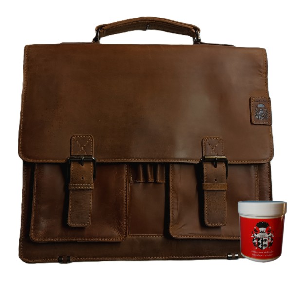 Große Aktentasche HEDIN aus Weideland-Leder - mit leichten Gebrauchsspuren Große Aktentasche HEDIN aus Weideland-Leder - mit leichten Gebrauchsspuren