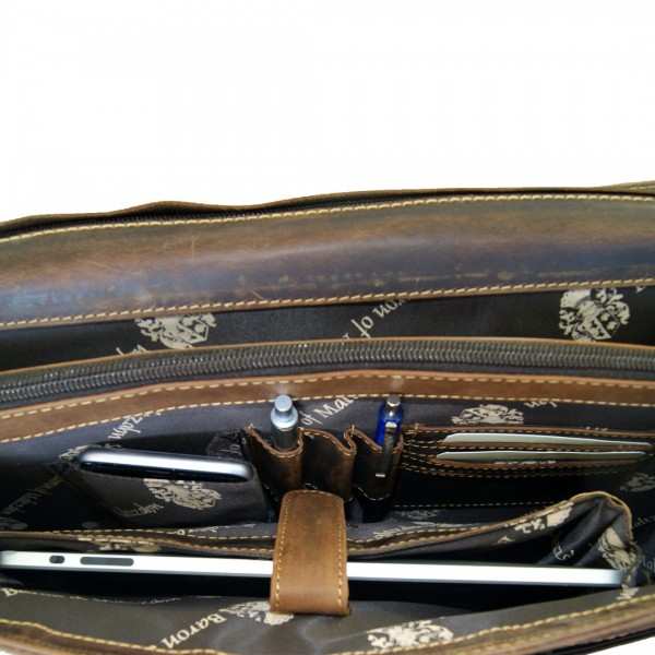 Western Aktentasche Leder braun Innenorganizer 251 Western Aktentasche Leder braun Innenorganizer 251