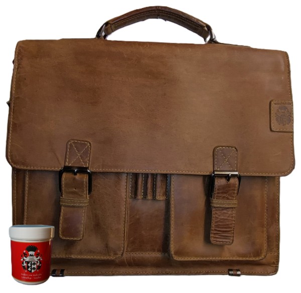 Große Aktentasche HEDIN aus Weideland-Leder - mit leichten Gebrauchsspuren Große Aktentasche HEDIN aus Weideland-Leder - mit leichten Gebrauchsspuren