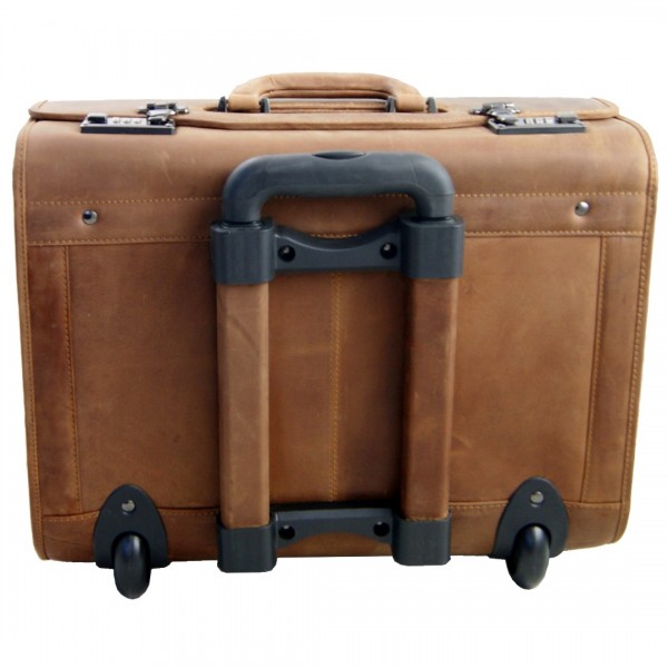 Pilotenkoffer braun leder hinten 601 Pilotenkoffer braun leder hinten 601