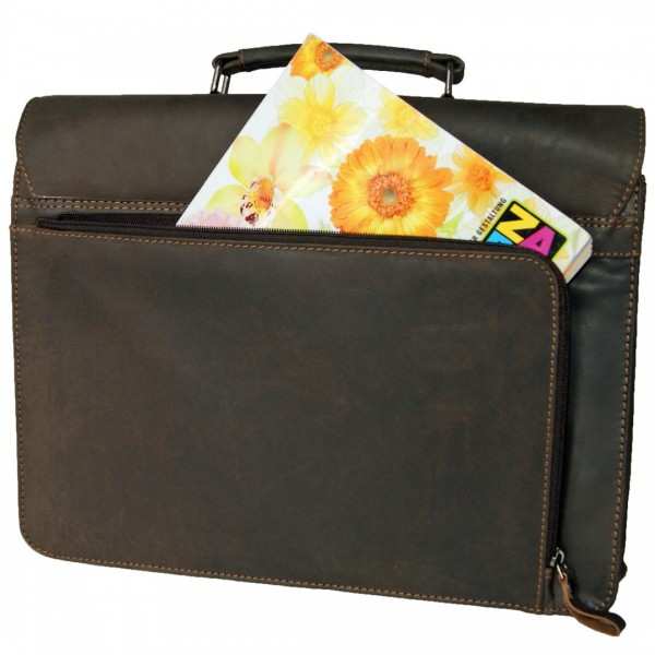 Lehrertasche Leder braun Rückenansicht 3 Lehrertasche Leder braun Rückenansicht 3