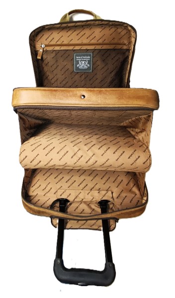 Brauner Pilotenkoffer AIR1 aus Leder - mit Gebrauchsspuren Brauner Pilotenkoffer AIR1 aus Leder - mit Gebrauchsspuren