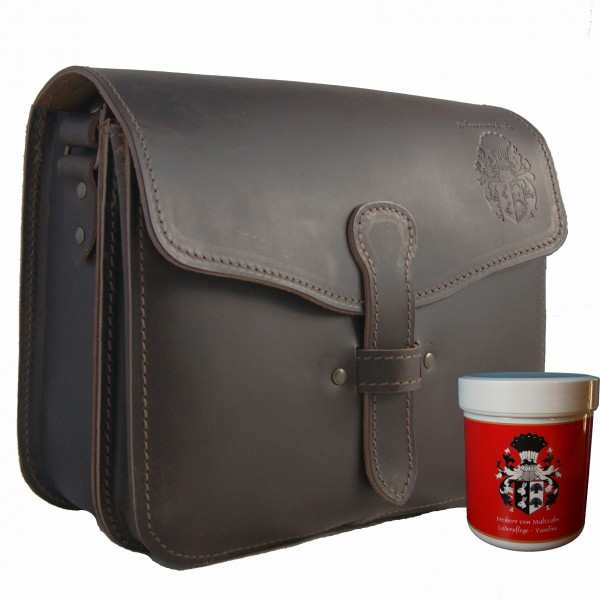 Kuriertasche Zuse 1 aus braunem Leder Kuriertasche Zuse 1 aus braunem Leder