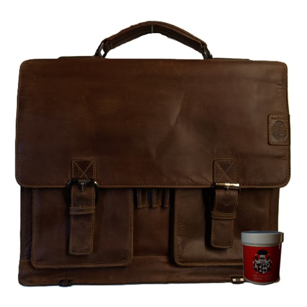 Große Aktentasche HEDIN aus Weideland-Leder - mit leichten Gebrauchsspuren-Copy Große Aktentasche HEDIN aus Weideland-Leder - mit leichten Gebrauchsspuren-Copy