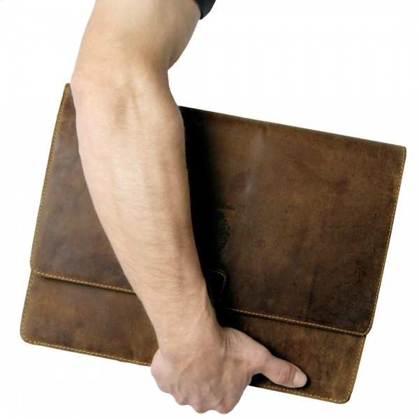 Dicke Aktenmappe Leder braun 1107 Dicke Aktenmappe Leder braun 1107