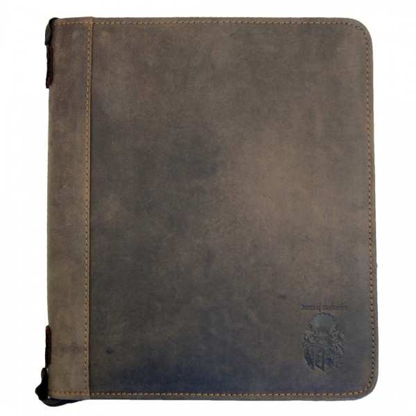 Schreibmappe Leder braun A4 Vorderansicht 802R Schreibmappe Leder braun A4 Vorderansicht 802R