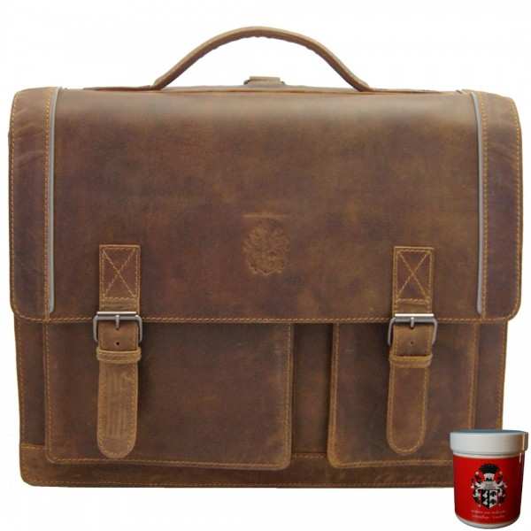 Braune Schulranzen Aktentasche Leder Vorn 609 Braune Schulranzen Aktentasche Leder Vorn 609