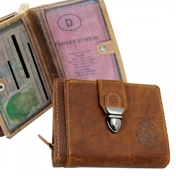 Portemonnaie BRANSON aus braunem Leder Portemonnaie BRANSON aus braunem Leder