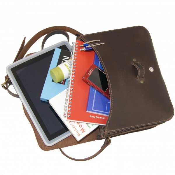 Tablet PC Tasche Zuse 1 aus braunem Leder Tablet PC Tasche Zuse 1 aus braunem Leder
