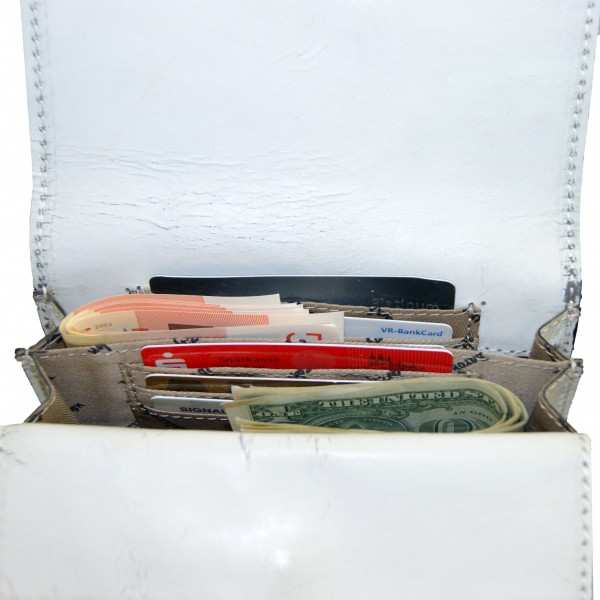 Weißes Portemonnaie Malala aus Leder Weißes Portemonnaie Malala aus Leder