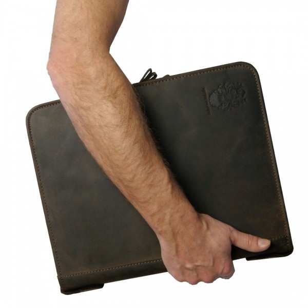 Schreibmappe Leder A4 braun Rechtshänder 802R Schreibmappe Leder A4 braun Rechtshänder 802R