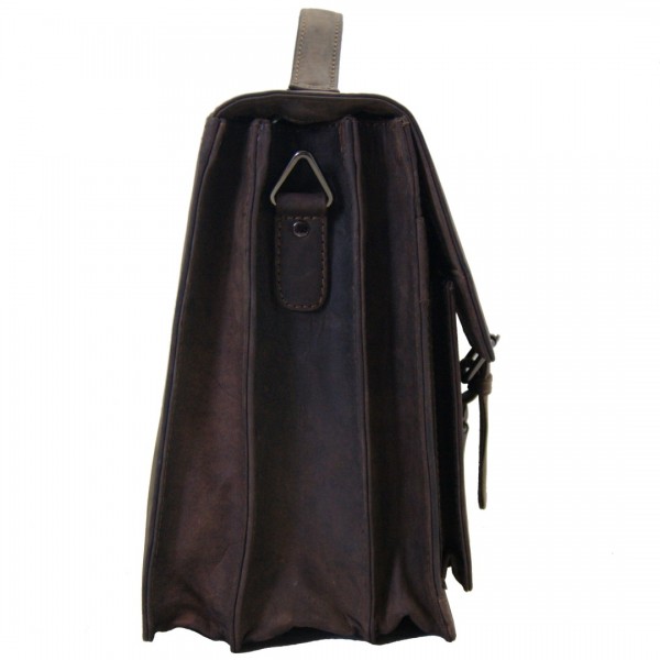 Geräumige Aktentasche für Herren in der Seitenansicht Geräumige Aktentasche für Herren in der Seitenansicht