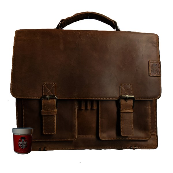 Große Aktentasche HEDIN aus Weideland-Leder - mit leichten Gebrauchsspuren Große Aktentasche HEDIN aus Weideland-Leder - mit leichten Gebrauchsspuren