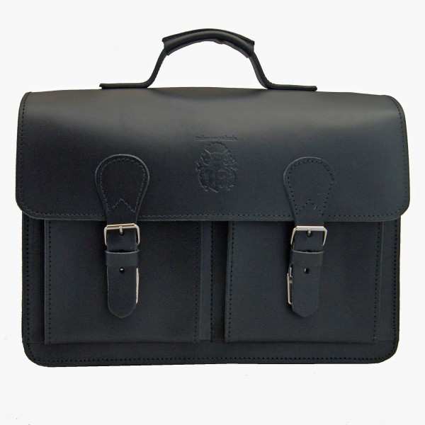 Schwarze Aktentasche aus Leder - Baron of Maltzahn Schwarze Aktentasche aus Leder - Baron of Maltzahn