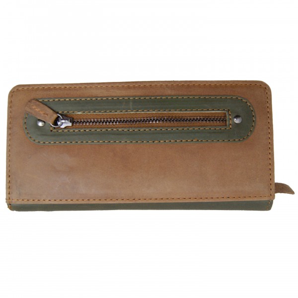 Langbörse Geldbörse BEISHEIM 2 aus oliv-braunem Leder Langbörse Geldbörse BEISHEIM 2 aus oliv-braunem Leder