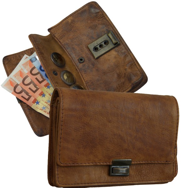 Geldbörse FUGGER aus braunem Leder Geldbörse FUGGER aus braunem Leder